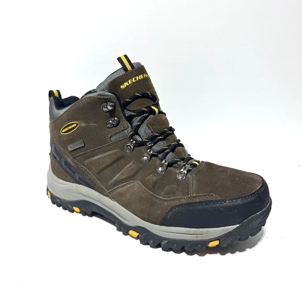 Skechers Mens Relment Pelmo Waterproof Boots Brown Size 11EWW